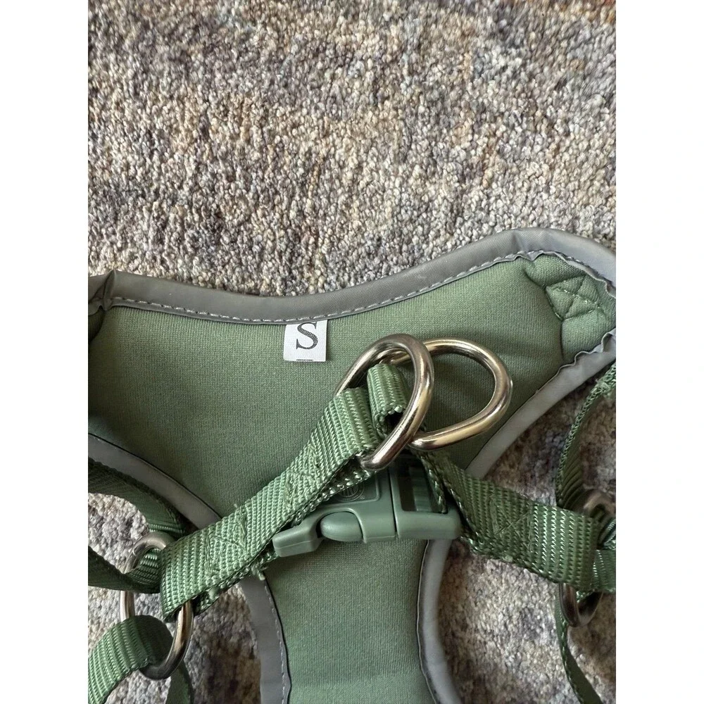 AKC Padded Step-in Dog Harness – Comfort Fit with Dual D-Ring No Pull GREEN